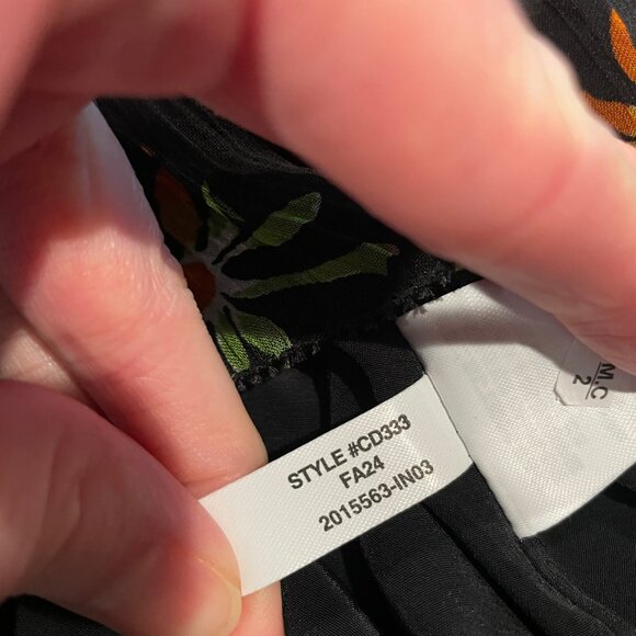 NWOT J.Crew Women's Sz 4 Flutter Wrap Dress Starburst Floral Black Multi Chiffon - Picture 15 of 16